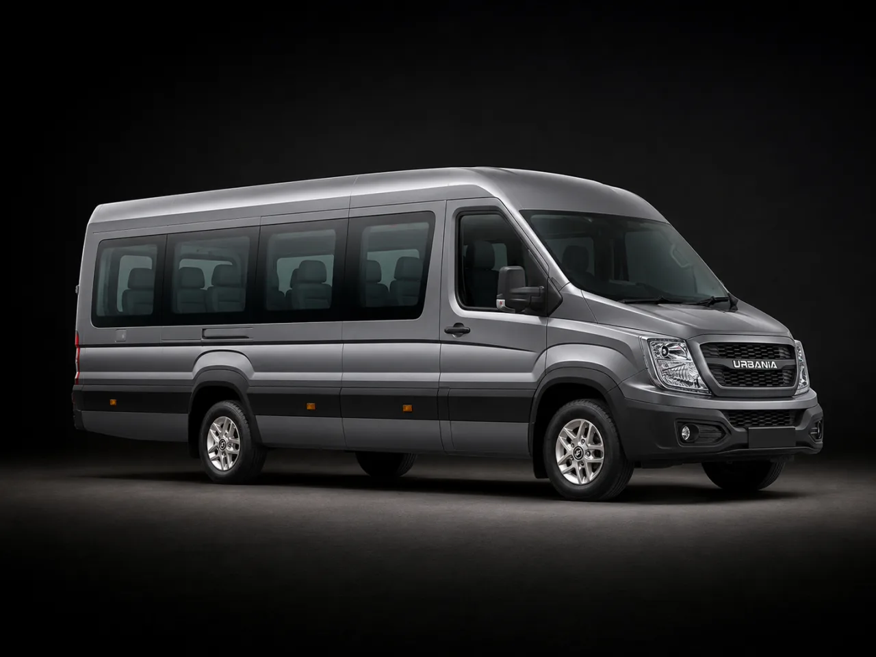 A 17 seater Force Urbania in near profile